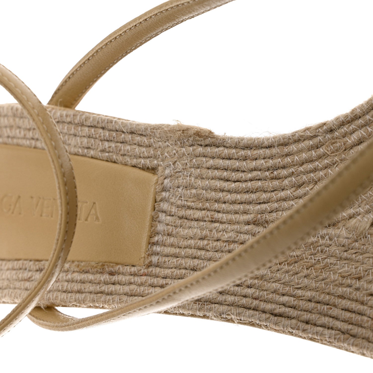 Bottega Veneta Raffia Lambskin Stretch Sandals 41 Cane Sugar 8 of 9