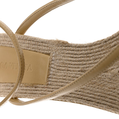 Bottega Veneta Raffia Lambskin Stretch Sandals 41 Cane Sugar 8 of 9
