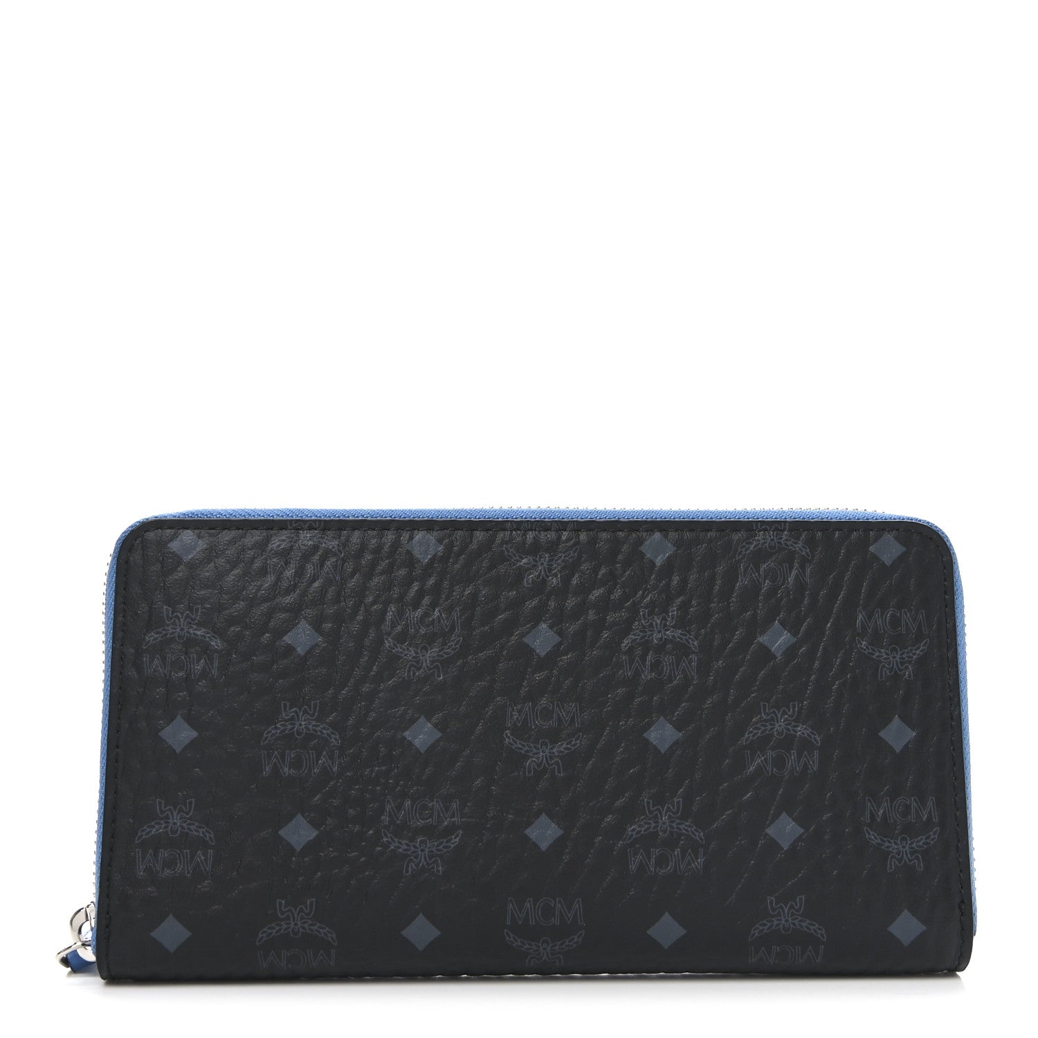 MCM Visetos Large Zip Around Wallet Black 1 of 7