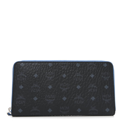 MCM Visetos Large Zip Around Wallet Black 1 of 7