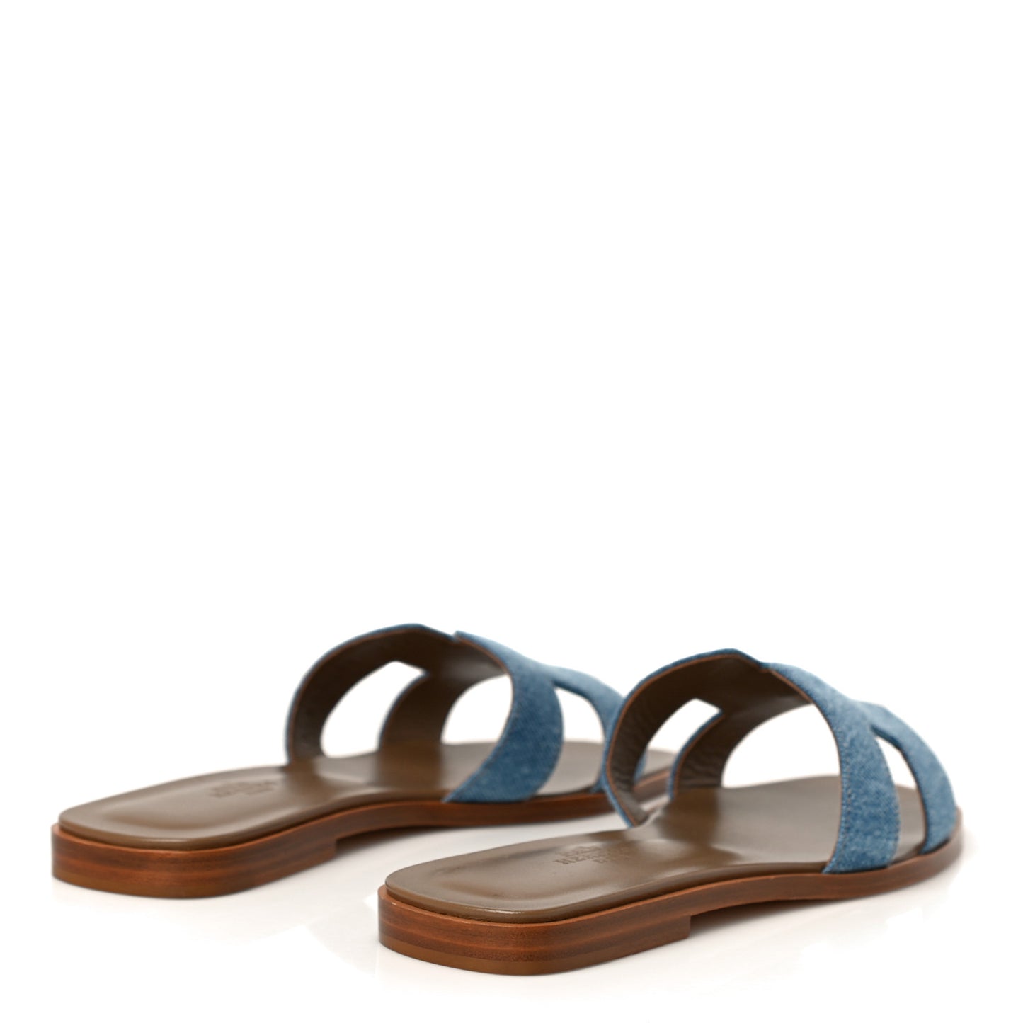 Denim Canvas Oran Sandals 37.5 Bleu Clair