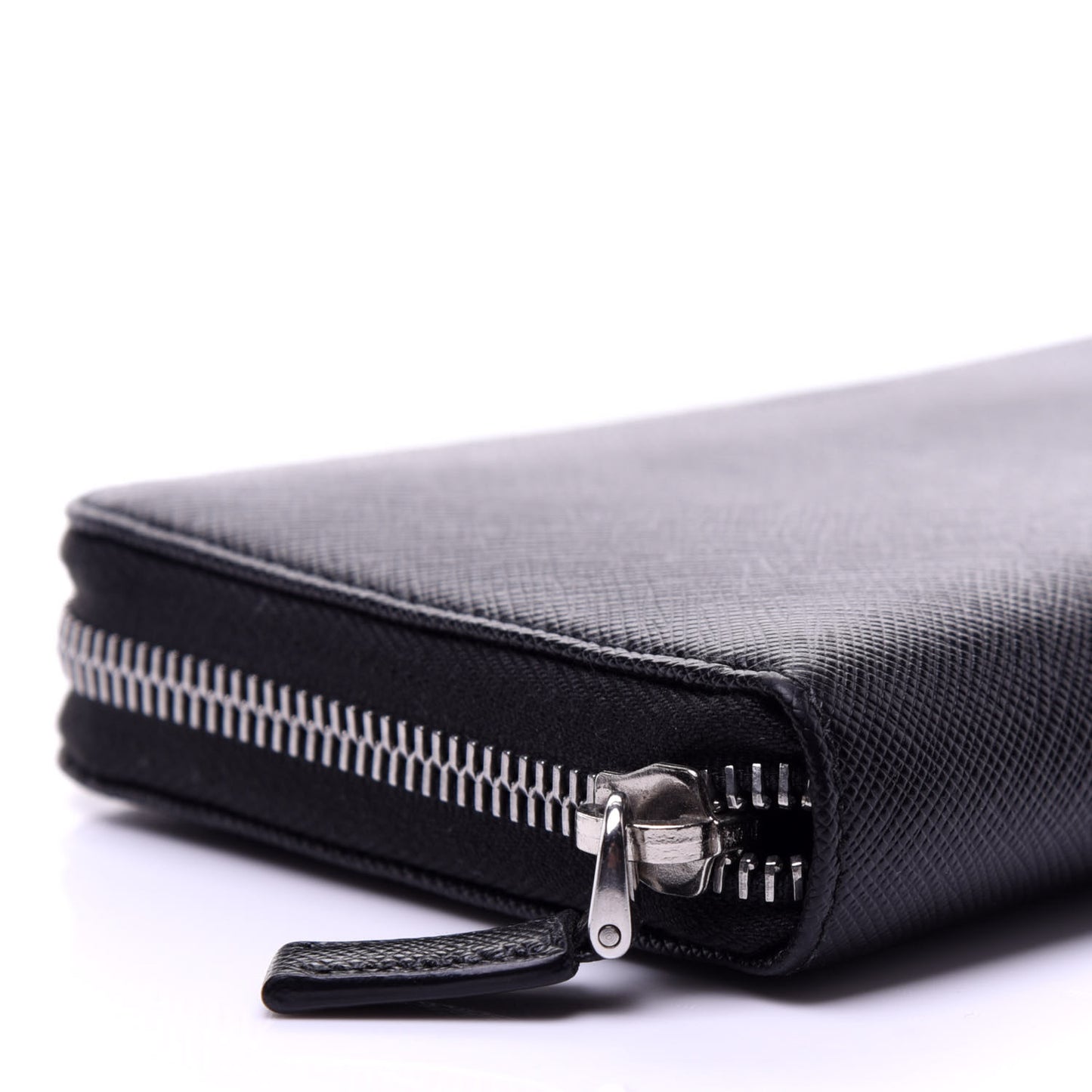 Saffiano Zip Around Wallet Black