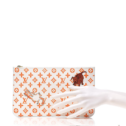 Louis Vuitton Catogram Neverfull MM GM Pochette White 2 of 7