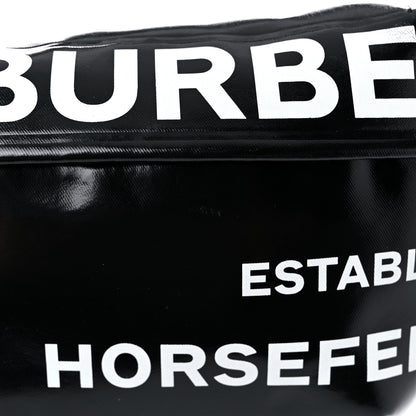 Burberry Coated Canvas Horseferry Print Extra Large Bum Bag Black 12 of 13