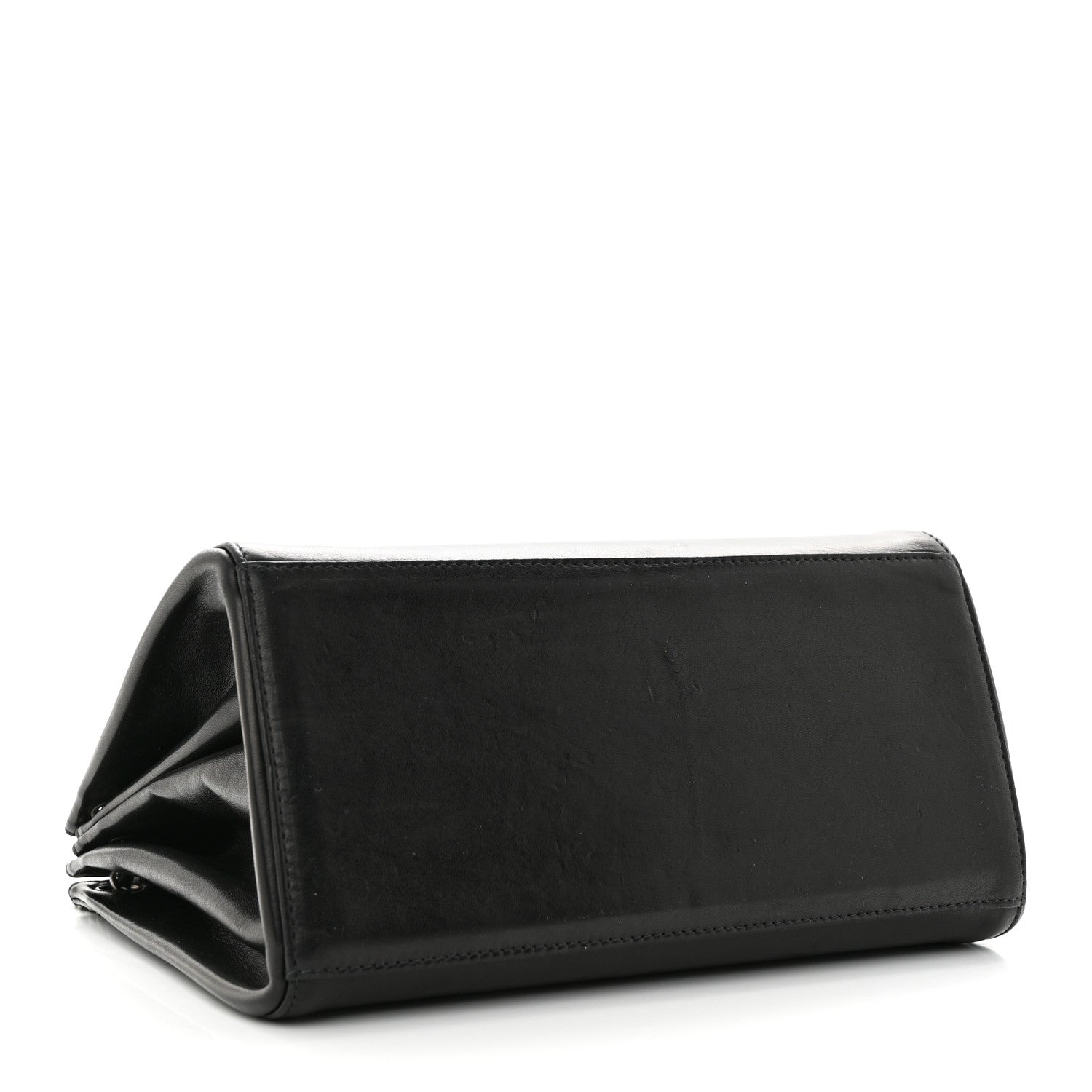 Chanel Lambskin Chocolate Bar Accordion Mademoiselle Flap Black 4 of 14