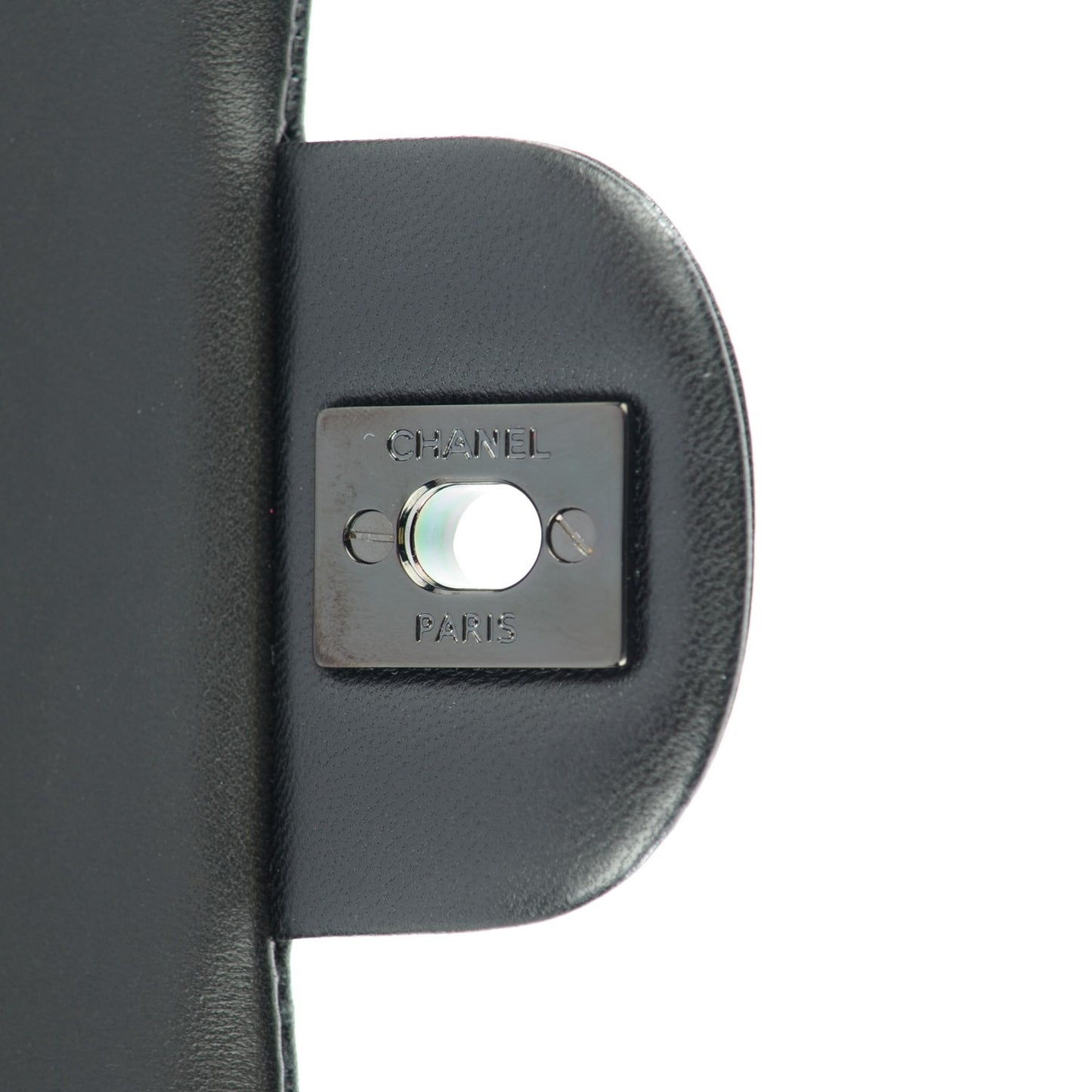 Lambskin Chevron 11.12 Medium Double Flap So Black