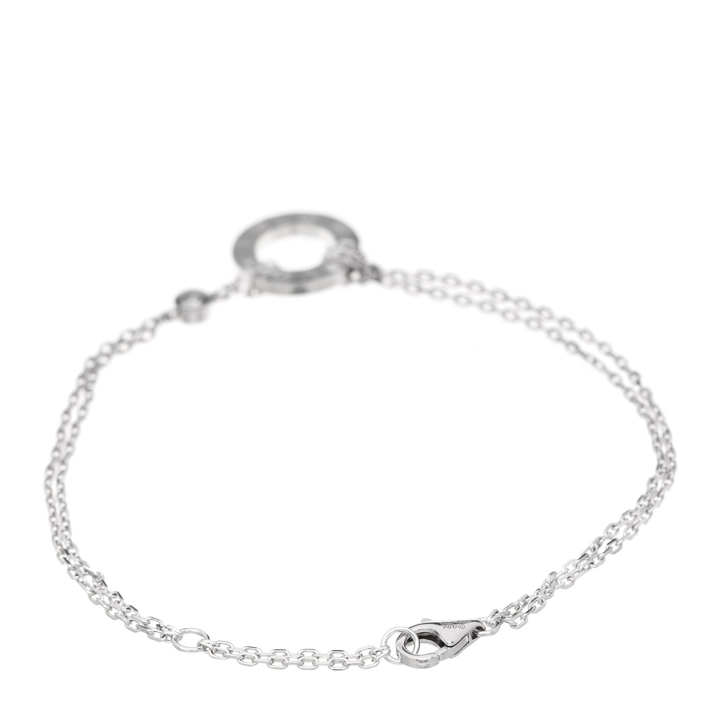 18K White Gold Diamond LOVE Bracelet