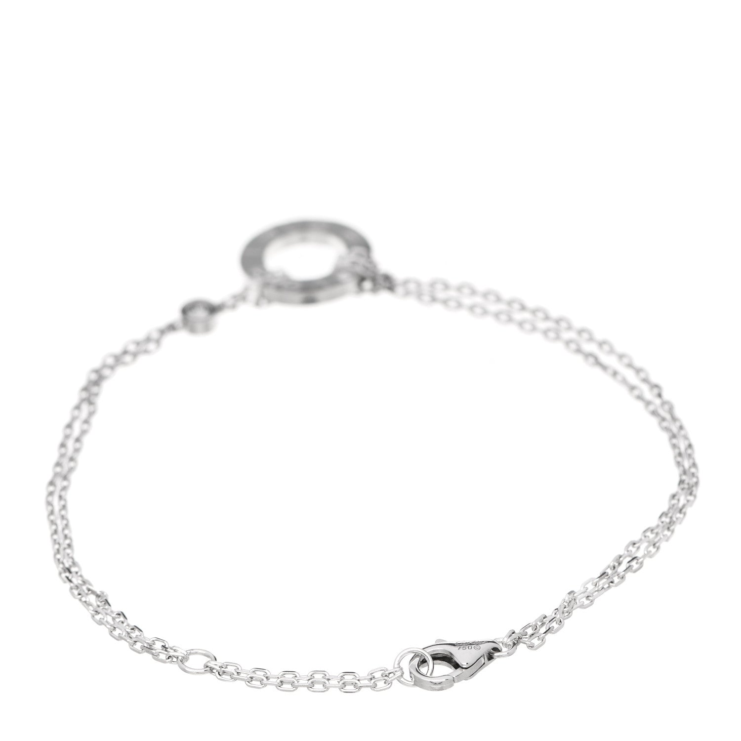 Cartier 18K White Gold Diamond LOVE Bracelet 2 of 5