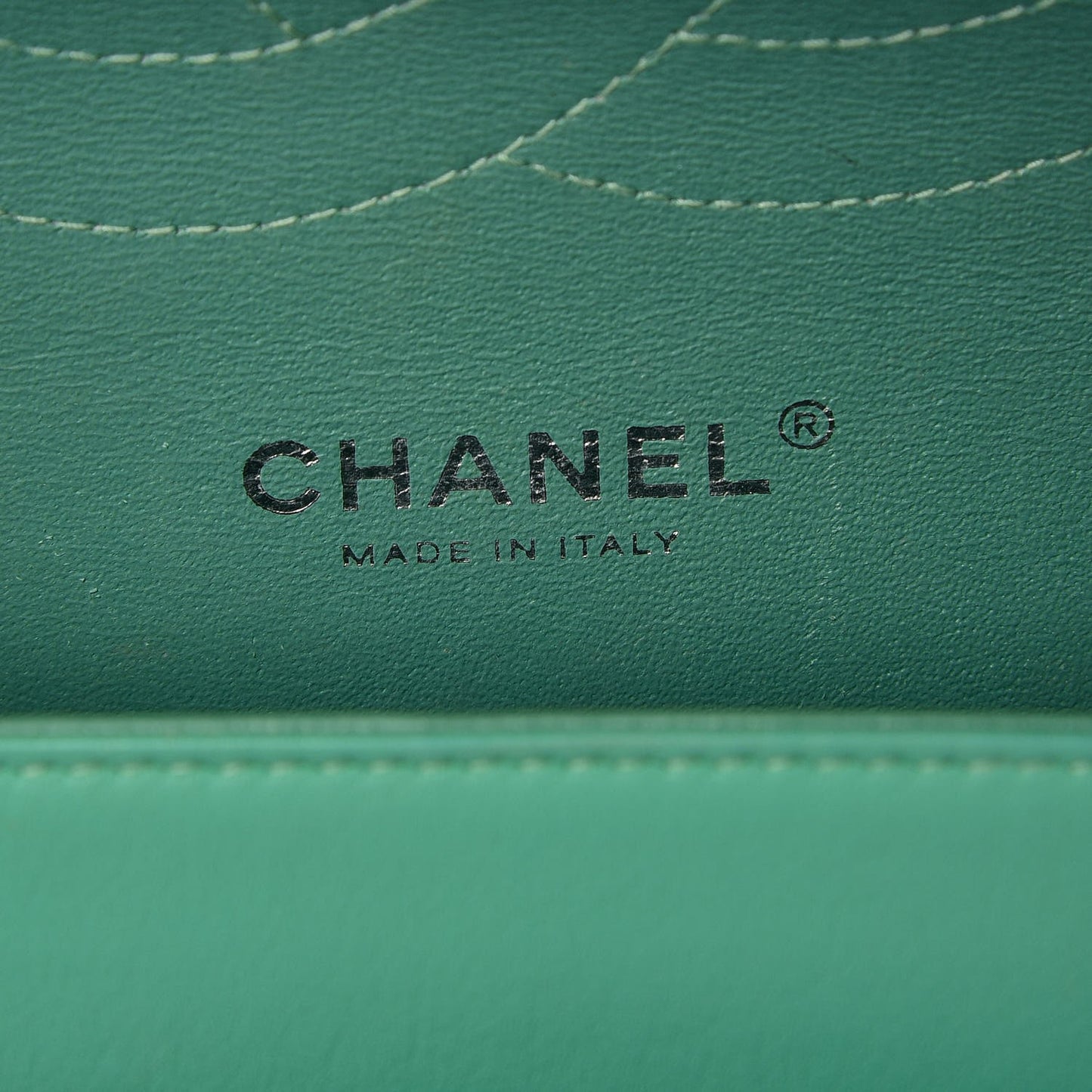 Patent Quilted Jumbo Double Flap Green