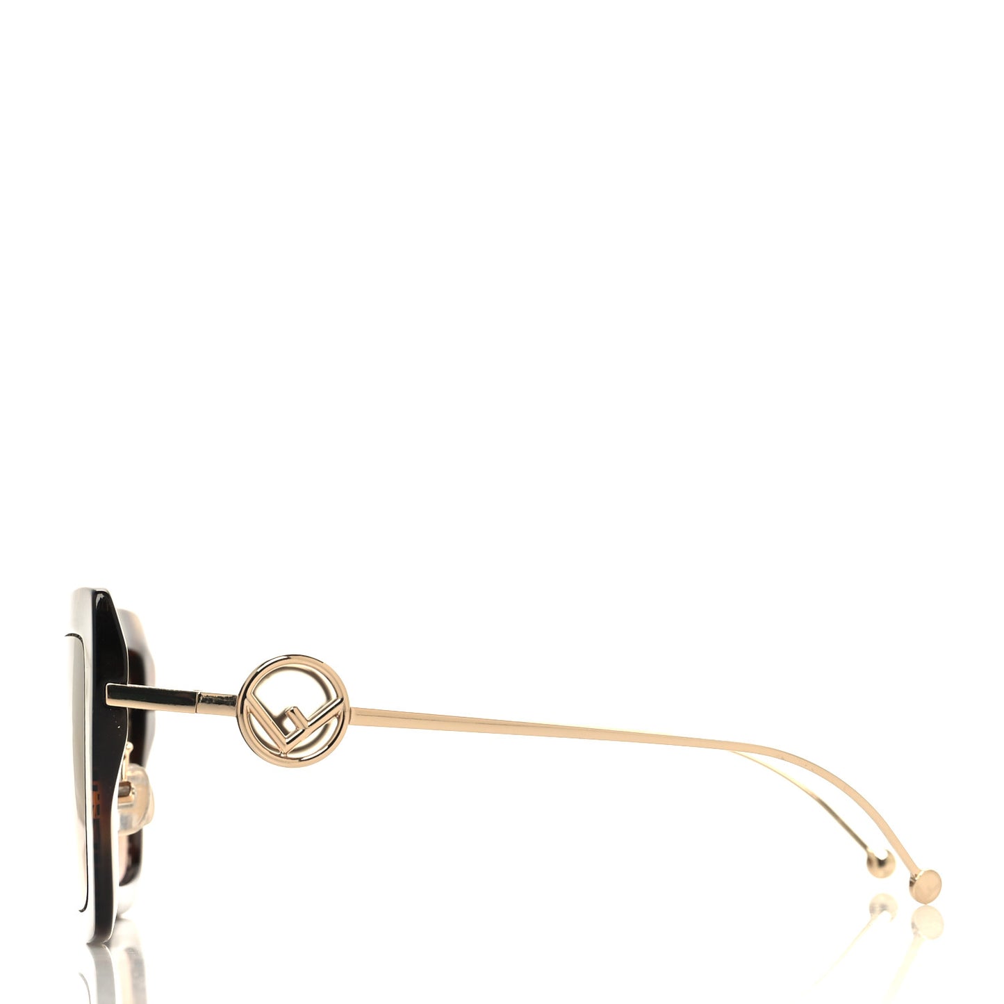 Acetate Metal F is Fendi FF Square Cat Eye Sunglasses FF 0424/F/S Havana
