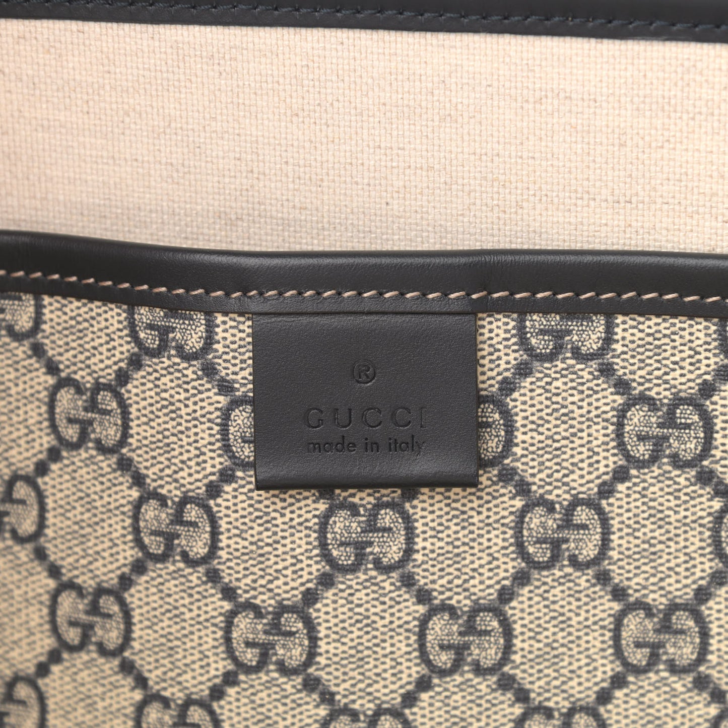 GG Plus Monogram Medium Signature Web Loop Tote Navy