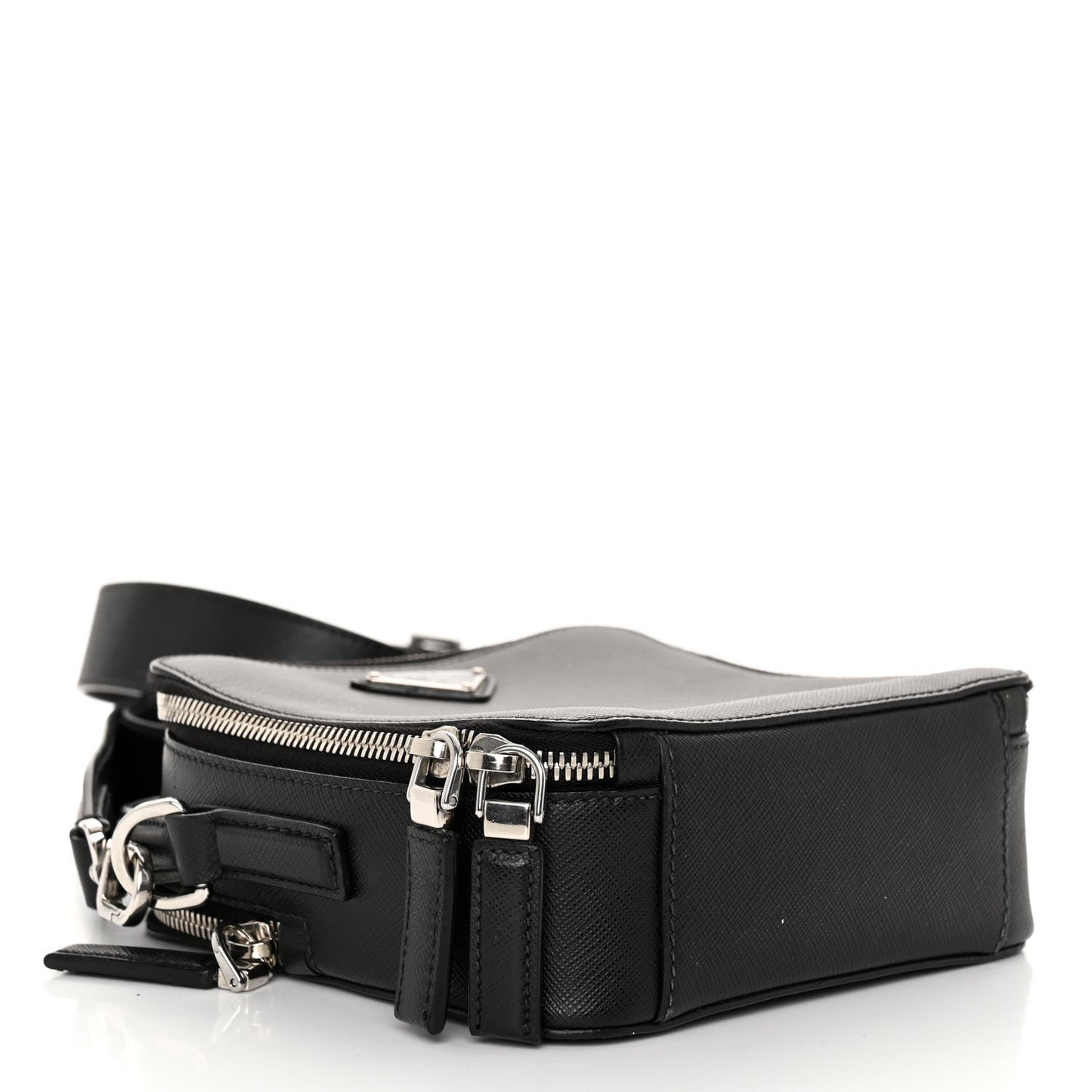 Saffiano Crossbody Messenger Bag Black