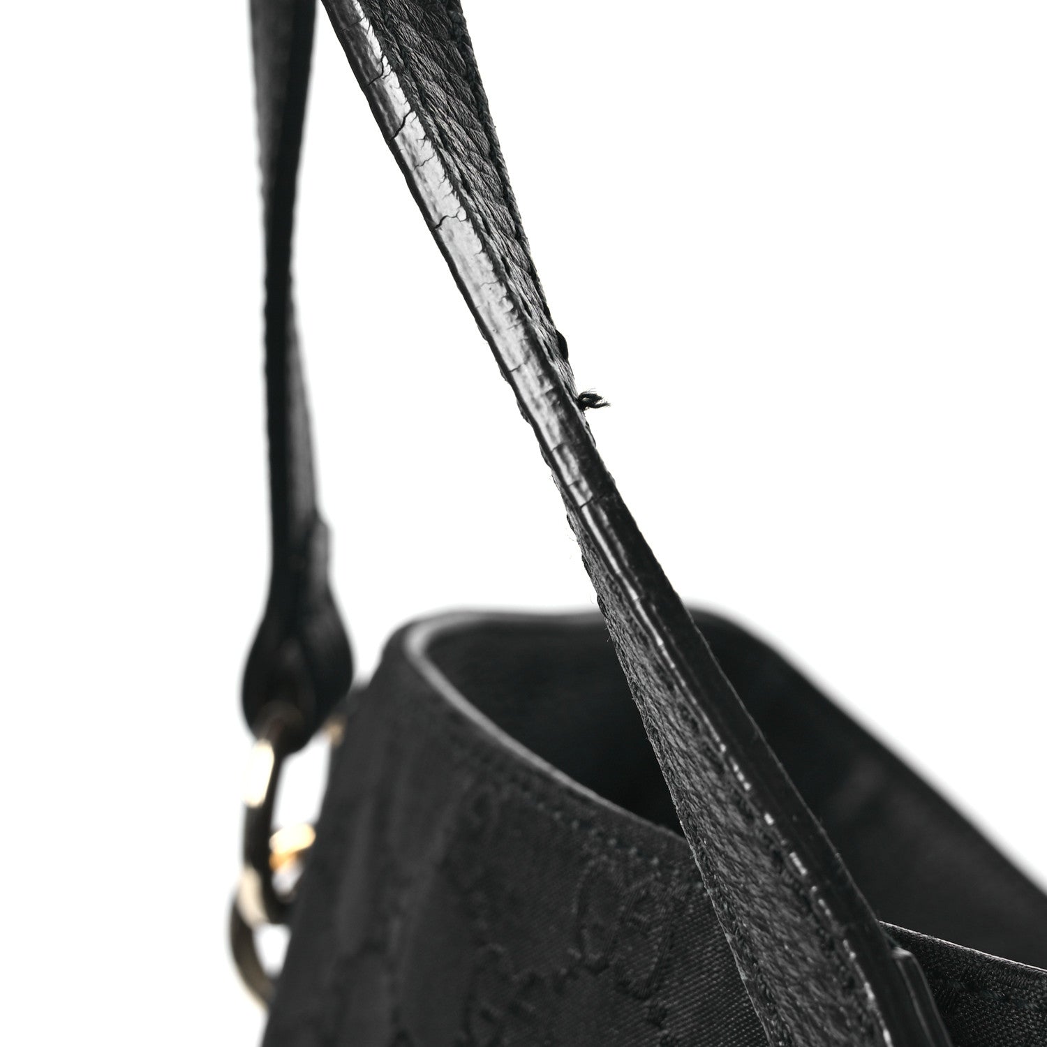 Gucci Nylon Monogram Medium Handle Vertical Tote Black 14 of 15