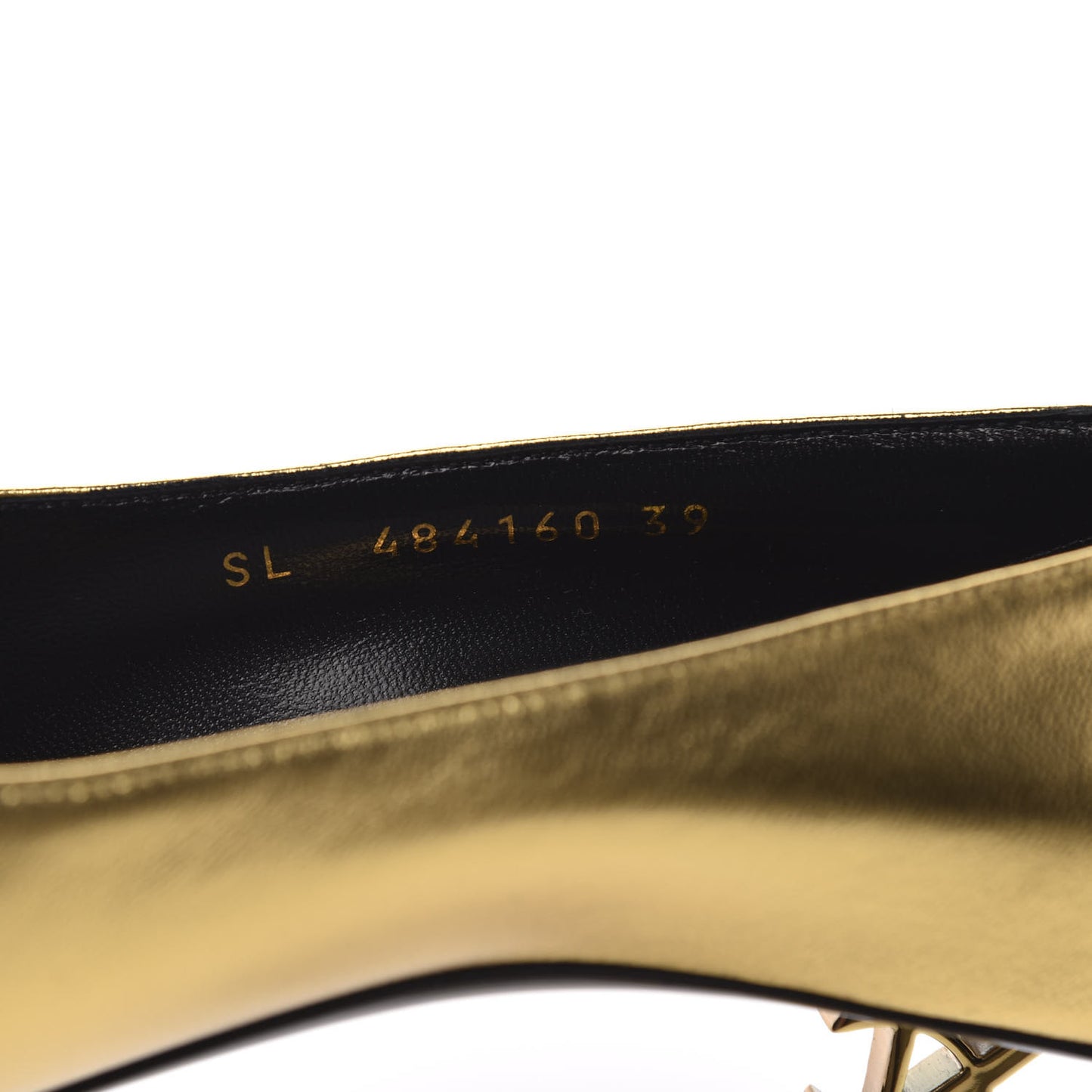 Calfskin Opyum 85 Pumps 39 Gold