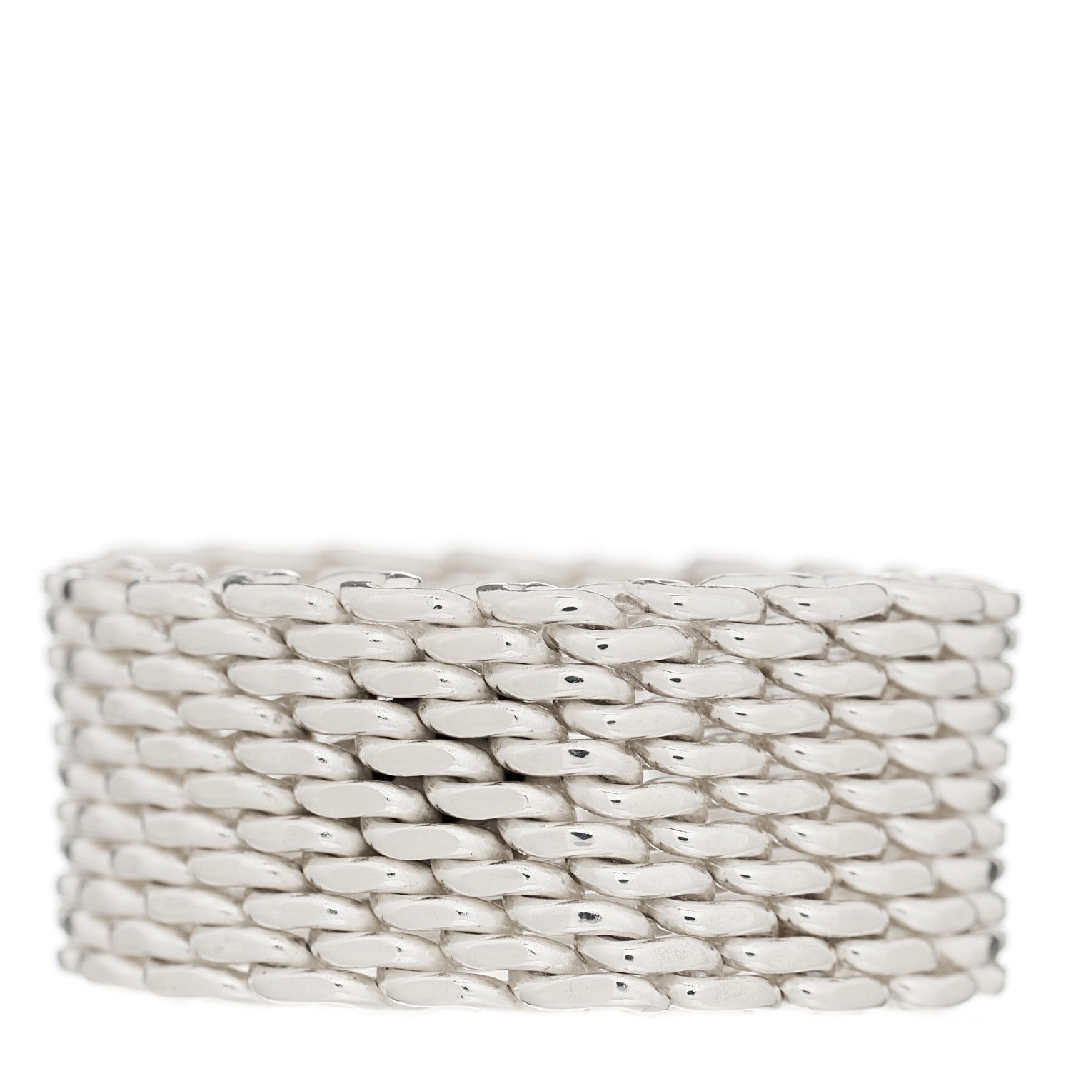 Tiffany Sterling Silver Somerset Mesh Ring 51 5.75 2 of 3