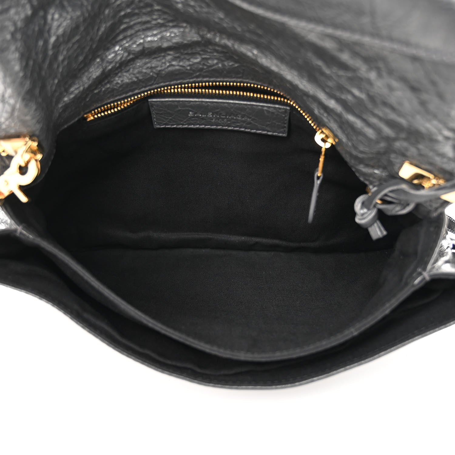 Balenciaga Agneau Giant 12 Gold Hardware Envelope Strap Clutch Gris Fossile 5 of 12