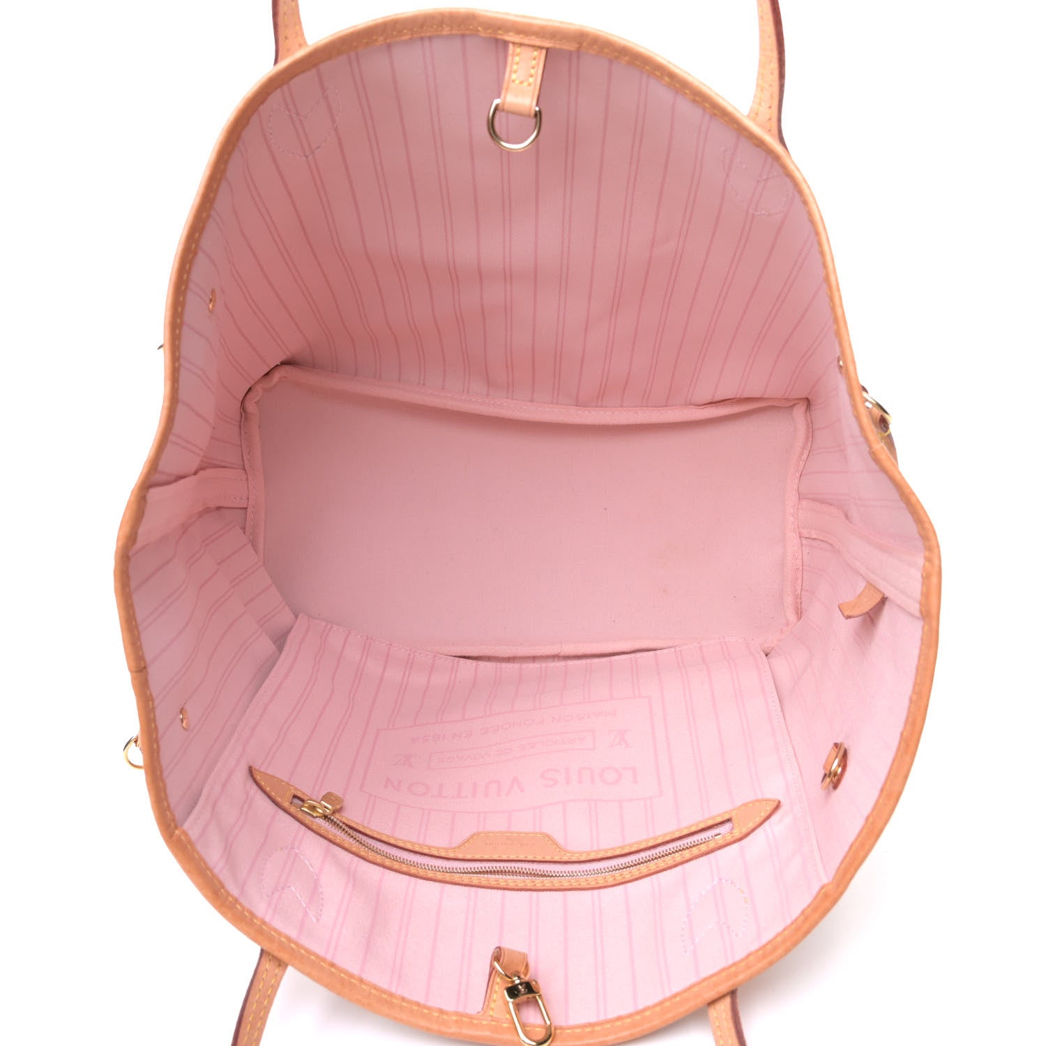 Louis Vuitton Damier Azur Neo Neverfull MM Rose Ballerine 4 of 5