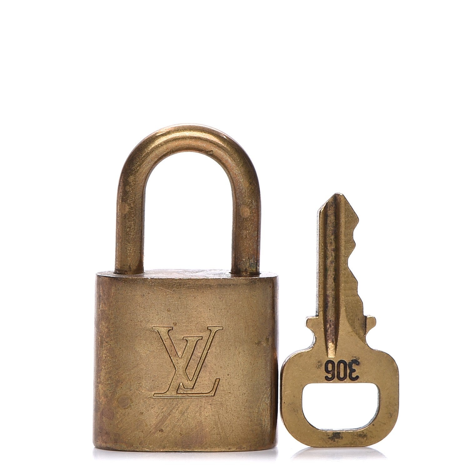 Louis Vuitton Brass Lock and 2 Keys Set #306 1 of 6