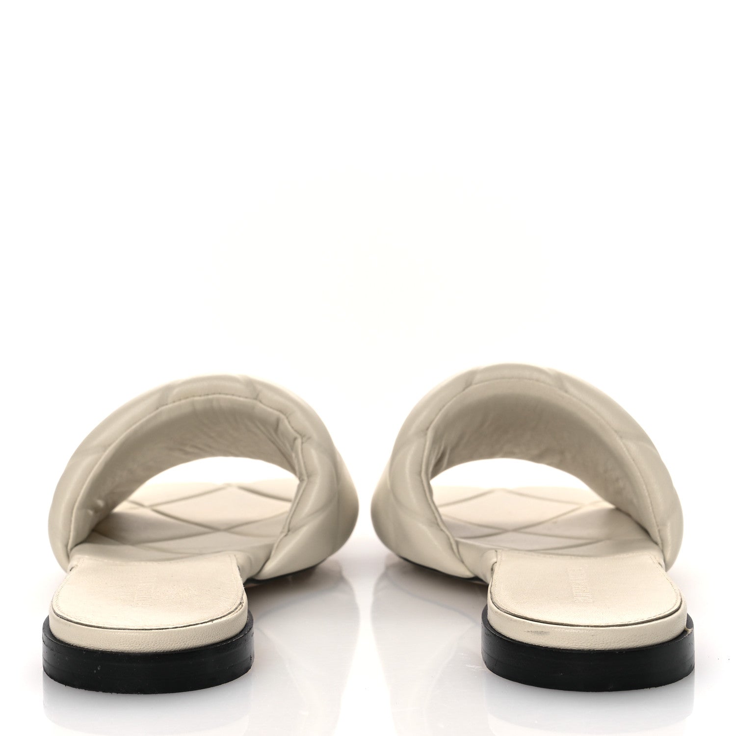Bottega Veneta Nappa Quilted Rubber Lido Flat Sandals 38 Sea Salt 6 of 14