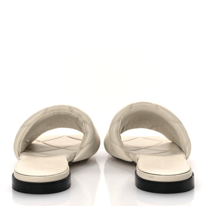 Bottega Veneta Nappa Quilted Rubber Lido Flat Sandals 38 Sea Salt 6 of 14