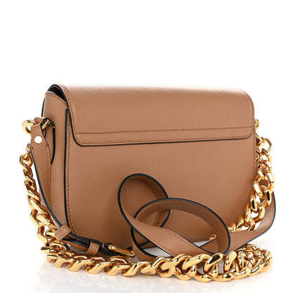 Versace Grained Calfskin La Medusa Chain Clutch Bag Brown 3 of 10