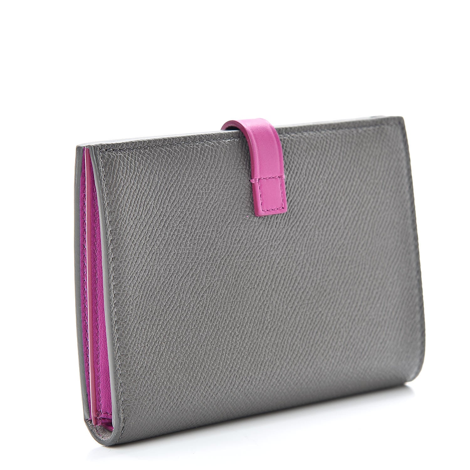 Celine Grained Calfskin Medium Multifunction Strap Wallet Grey 3 of 8