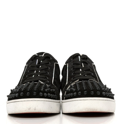 Christian Louboutin Veau Velours Womens Louis Junior Spikes Flat Sneakers 41 Black 2 of 6