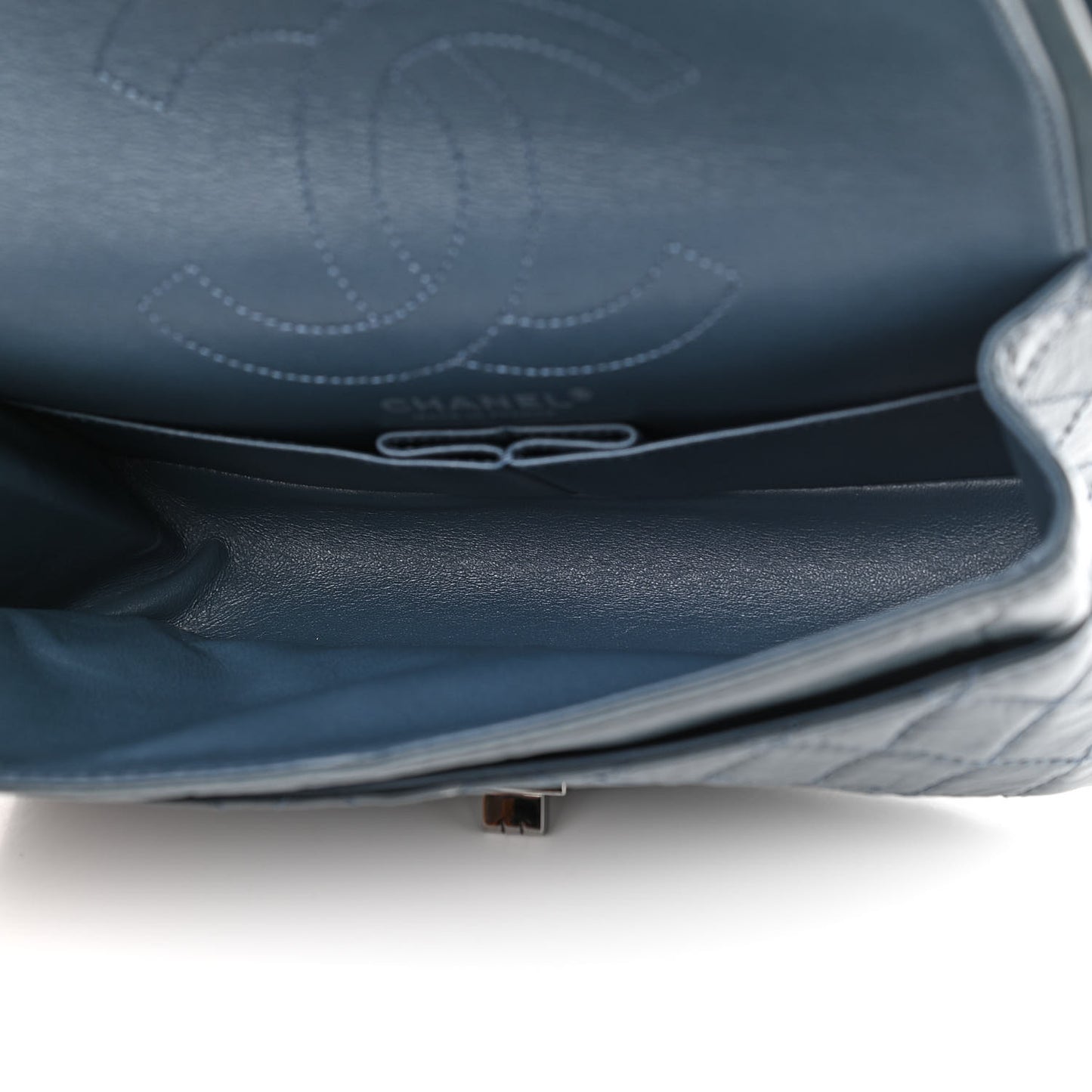 Aged Calfskin Quilted 2.55 Reissue 225 Flap Dark Blue