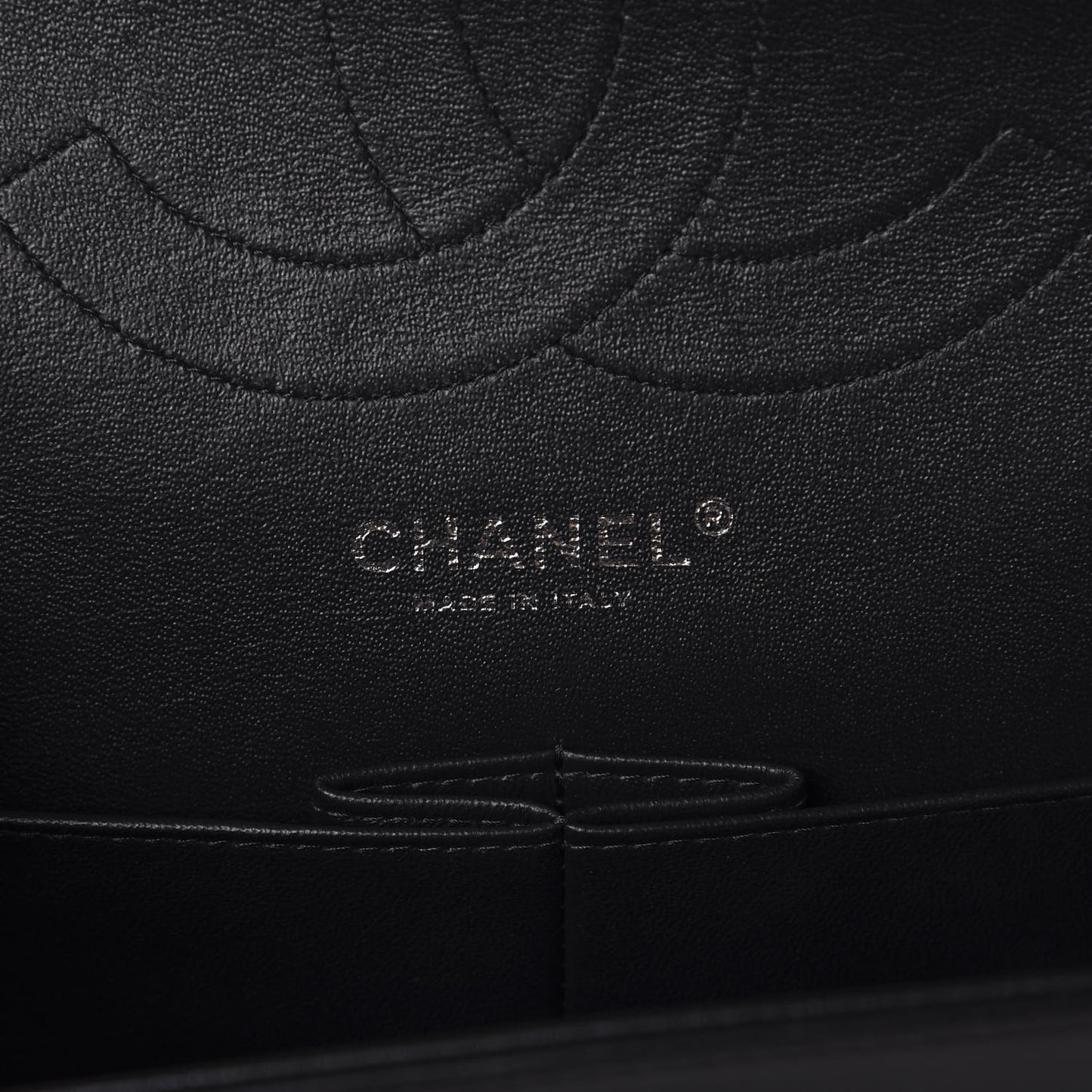 Lambskin Chevron Quilted Jumbo Double Flap So Black