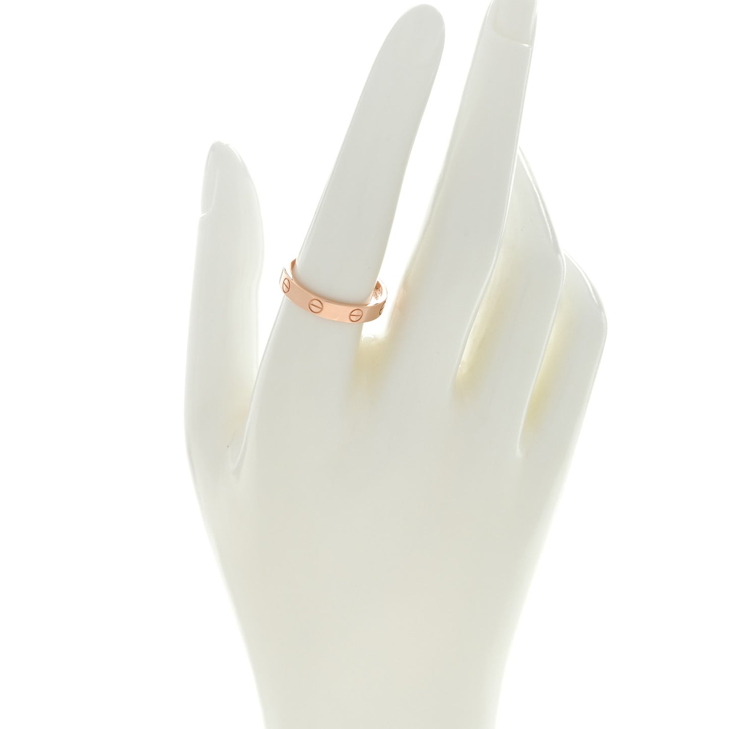 18K Pink Gold 3.5mm LOVE Wedding Band Ring 57 8