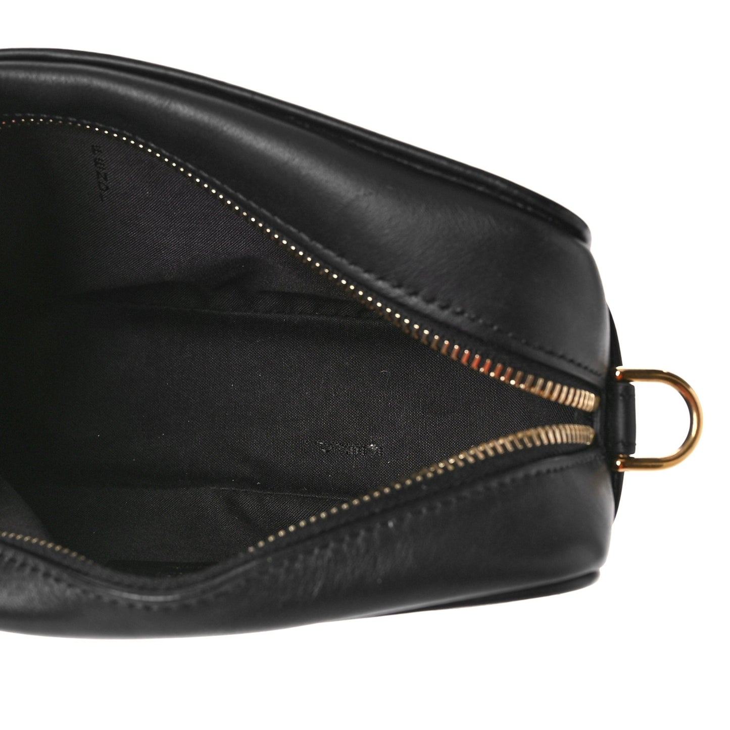 Glazed Fabric Vitello Century FF 1974 Stamp Patch Mini Camera Case Mogano Panna Black