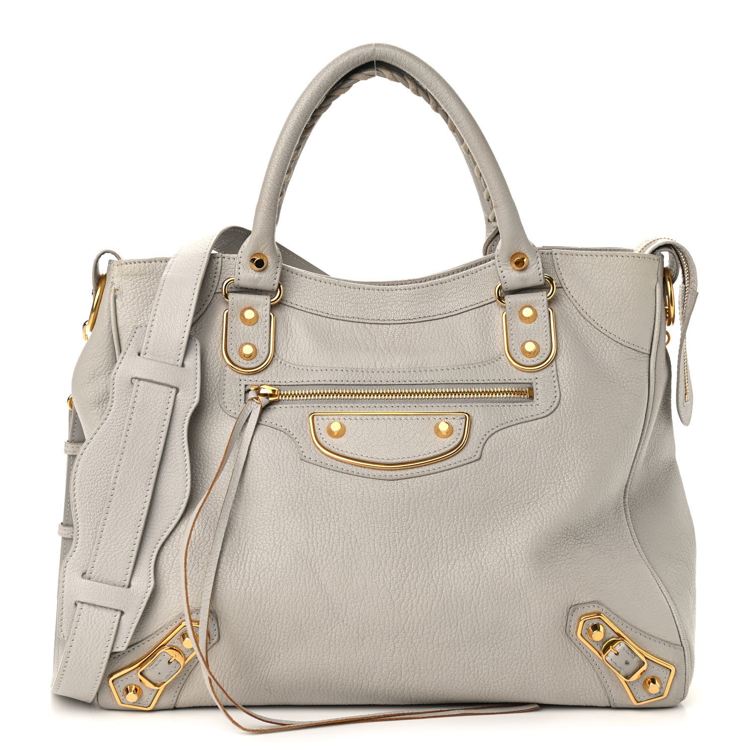 Balenciaga Chevre Gold Metallic Edge Hardware City Gris Clair Gris Perle 1 of 10