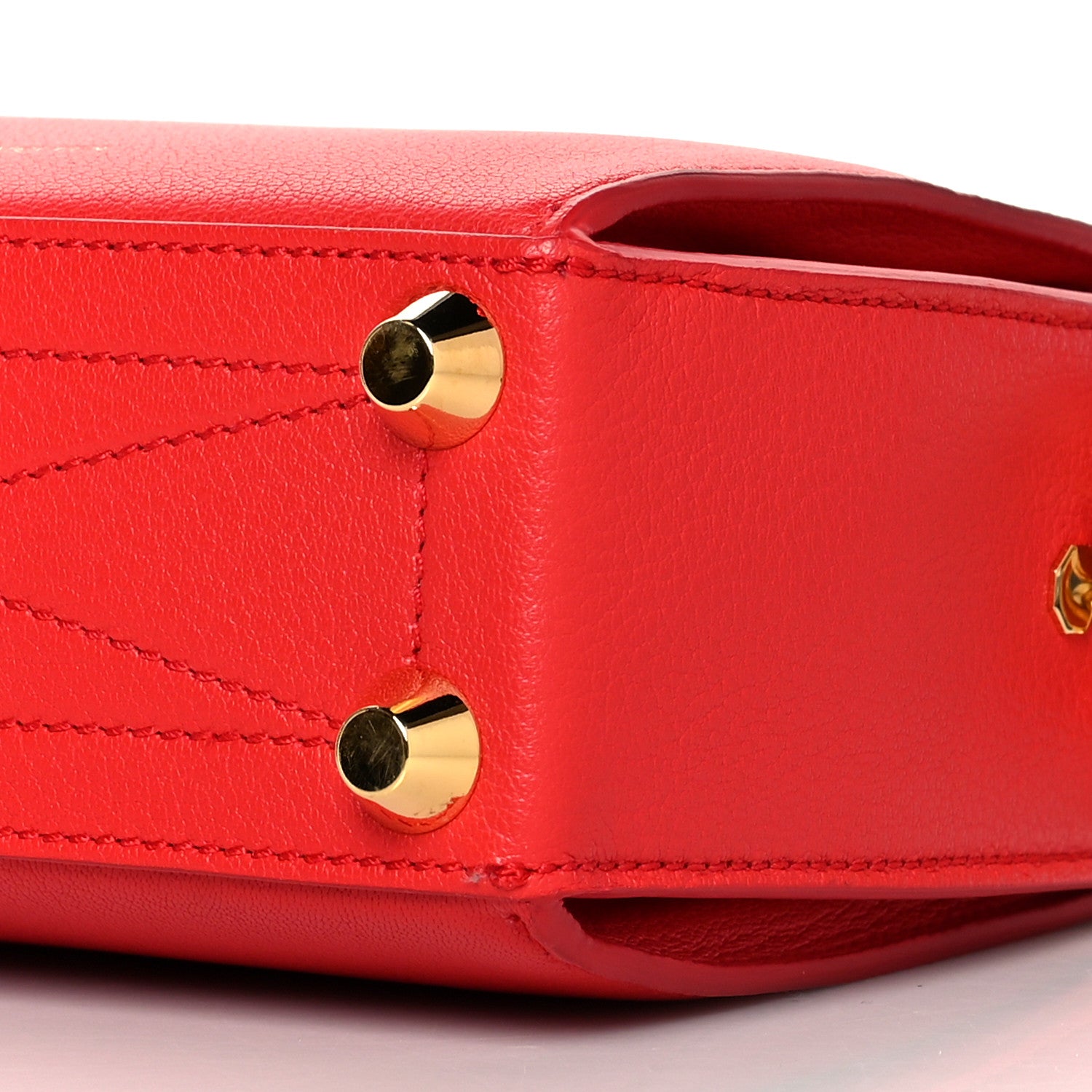 Alexander McQueen Fine Grain Goatskin Box Shoulder Bag 19 Red 6 of 9