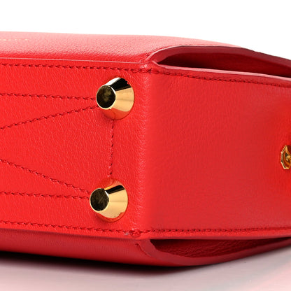 Alexander McQueen Fine Grain Goatskin Box Shoulder Bag 19 Red 6 of 9