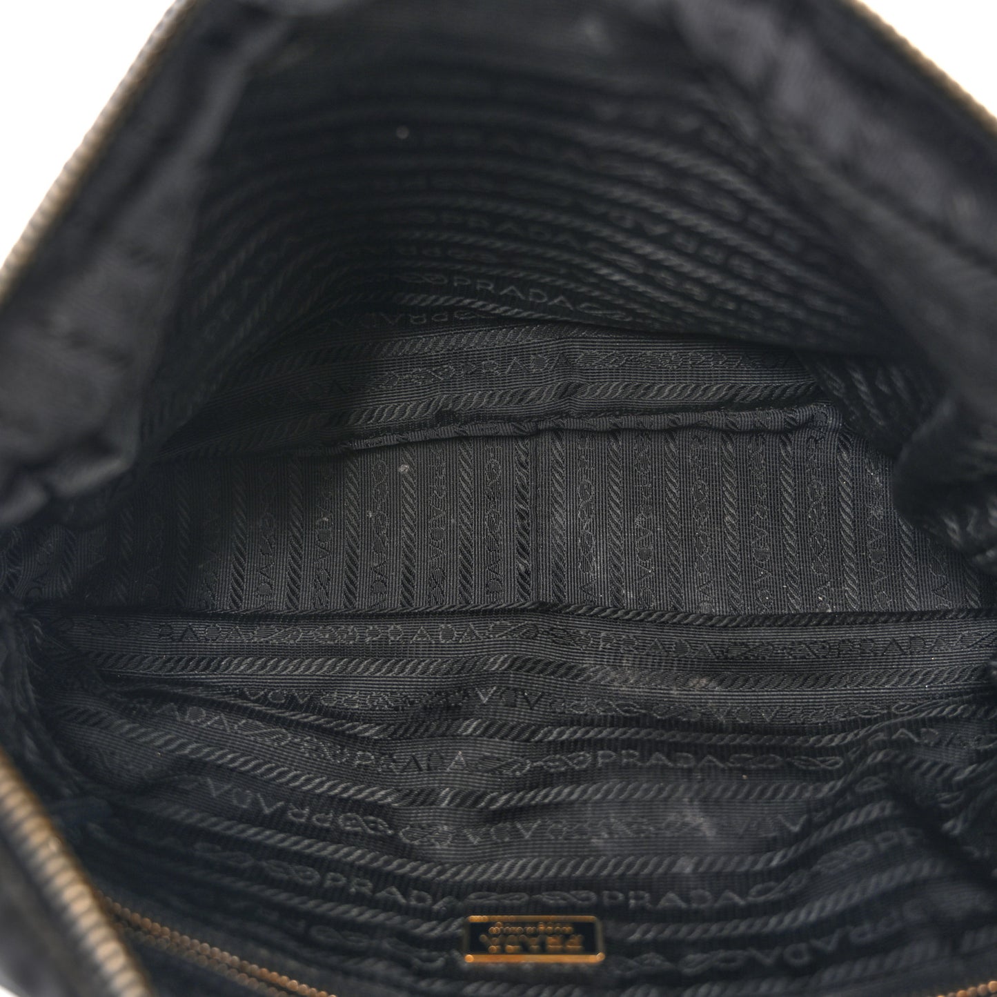 Nylon Saffiano Small Top Handle Bag Black