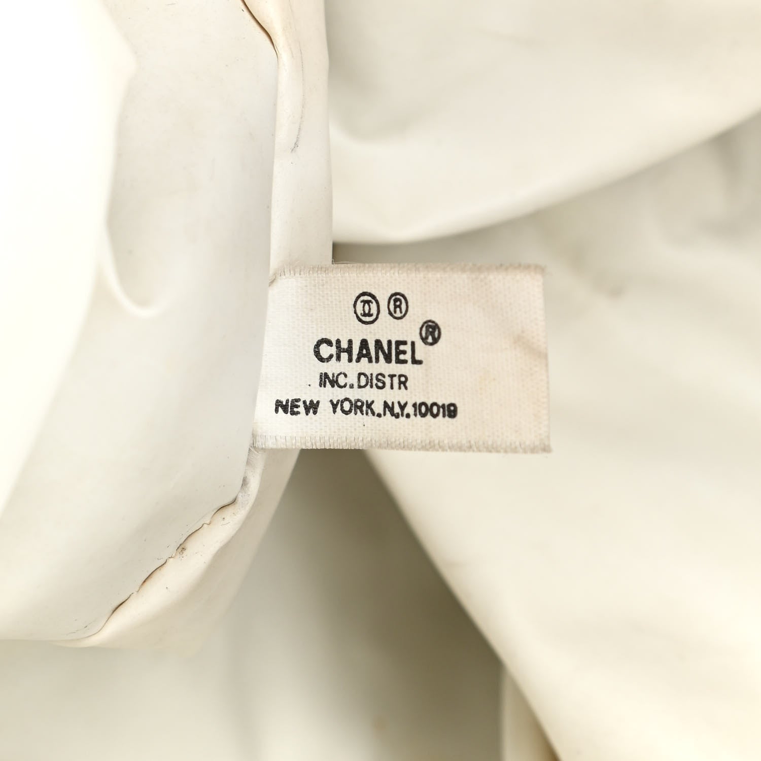 Chanel Canvas Drawstring Backpack Black White 7 of 12