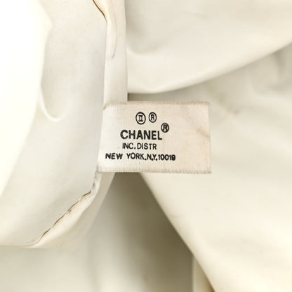 Chanel Canvas Drawstring Backpack Black White 7 of 12
