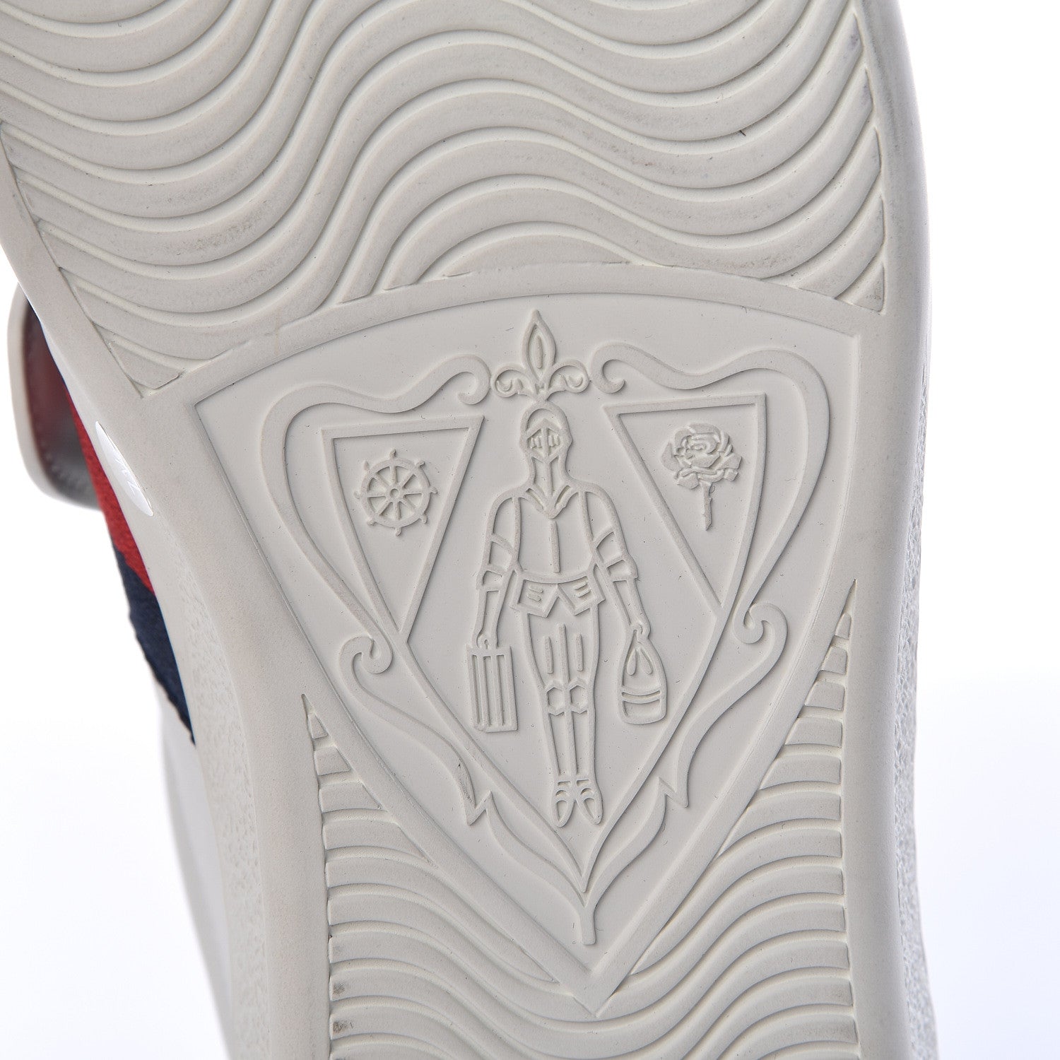 Gucci Calfskin Ayers Web Tiger Embroidered Mens Ace Sneakers7.5 White 9 of 12