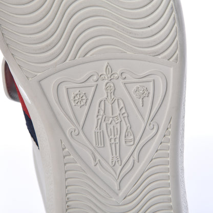 Gucci Calfskin Ayers Web Tiger Embroidered Mens Ace Sneakers7.5 White 9 of 12