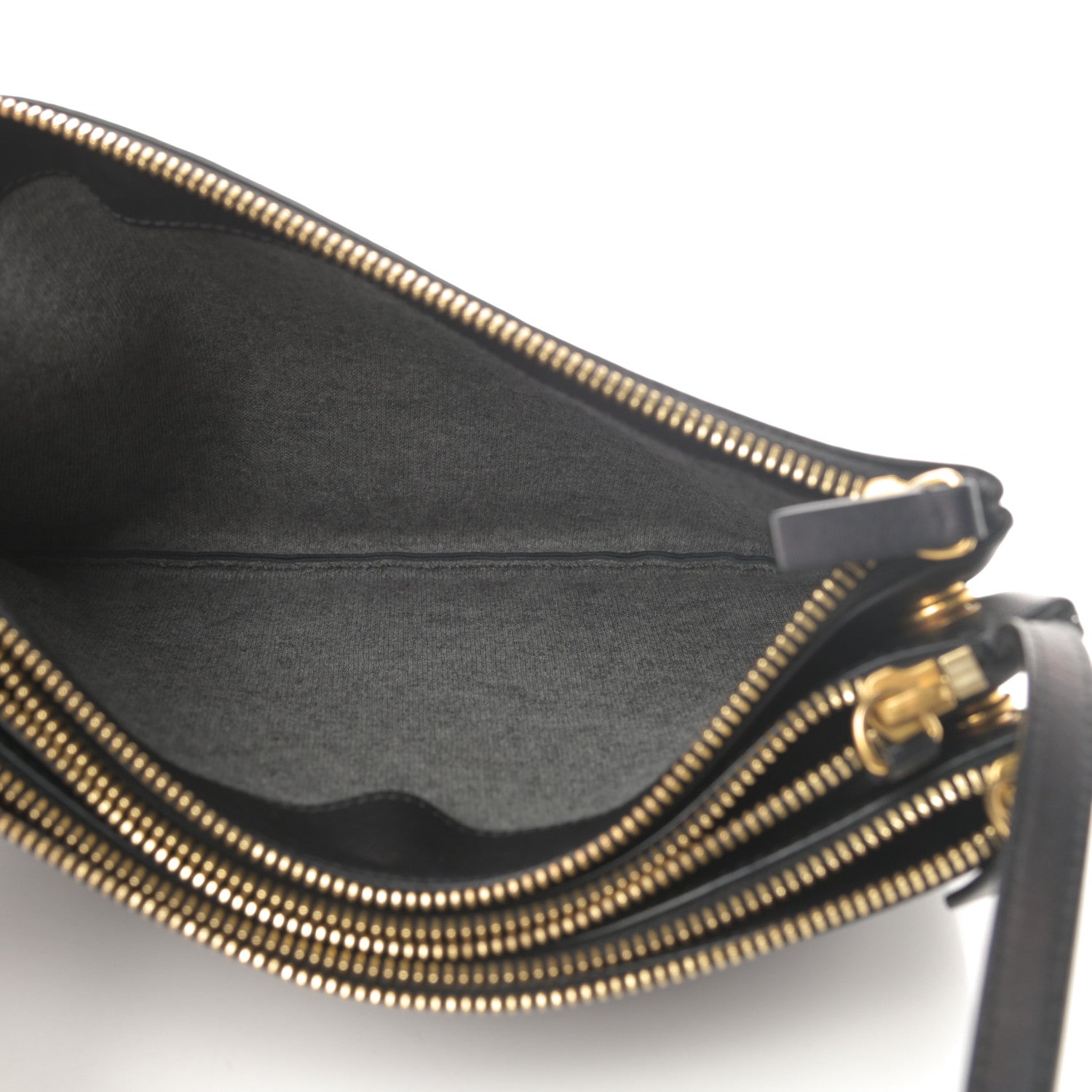 Celine Lambskin Large Trio Crossbody Bag Black 5 of 14