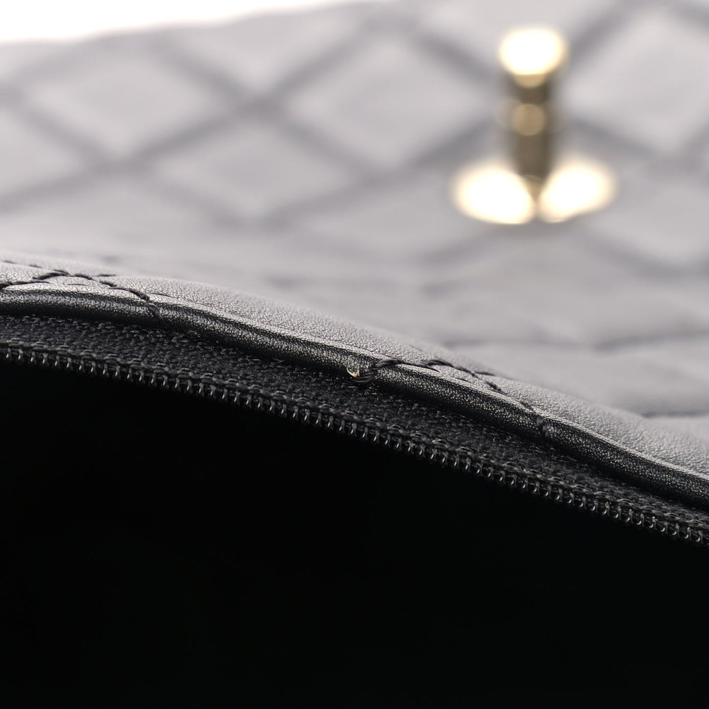 Calfskin Quilted XXL Travel Flap Bag Black