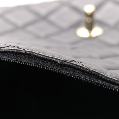 Chanel Calfskin Quilted XXL Travel Flap Bag Black 12 of 12