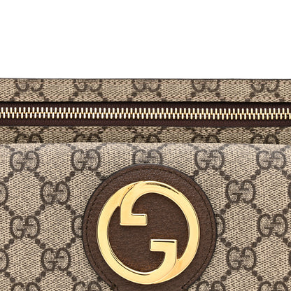 Gucci GG Supreme Monogram Textured Dollar Calfskin Blondie Belt Bag Beige Ebony New Acero 8 of 10