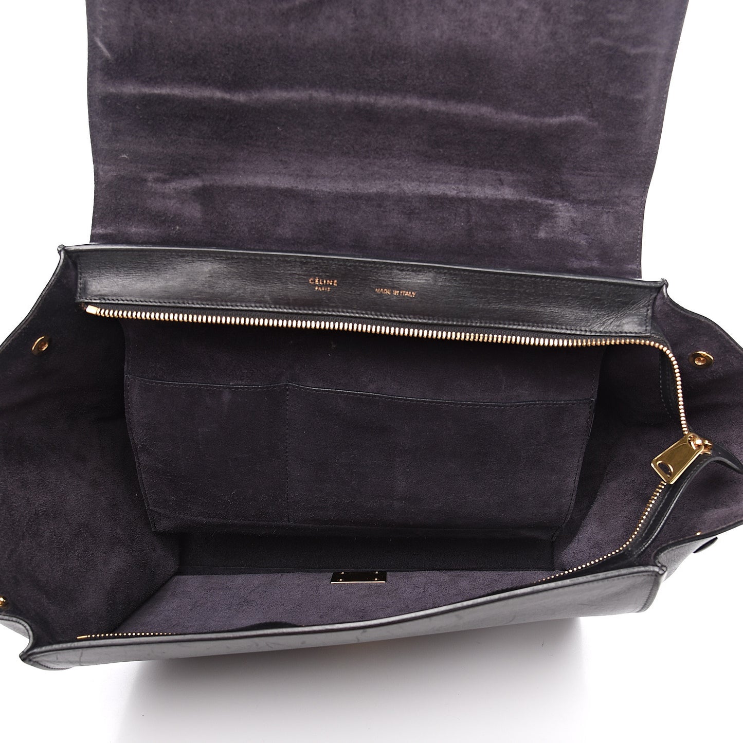 Smooth Calfskin Medium Trapeze Black