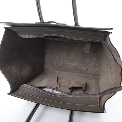 Celine Drummed Calfskin Mini Luggage Souris 5 of 9