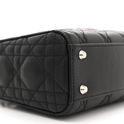 Christian Dior Lambskin Cannage Mini Lady Dior Black 9 of 12