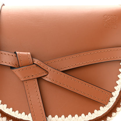 Loewe Calfskin Crochet Trim Small Gate Crossbody Bag Tan 7 of 9