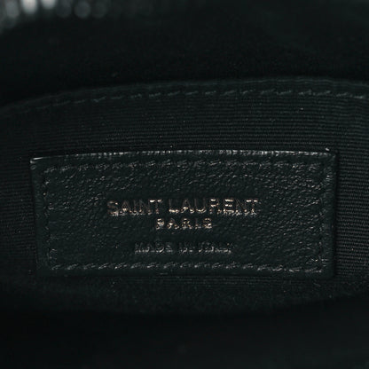 Saint Laurent Calfskin Matelasse Chevron Round Vinyle Camera Bag Black 6 of 10