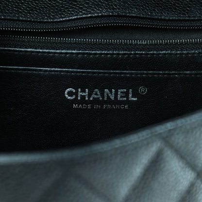 Chanel Caviar Quilted Jumbo Single Flap Black 11 of 19