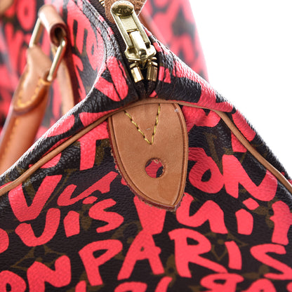 Louis Vuitton Monogram Graffiti Speedy 30 Fuchsia 8 of 16